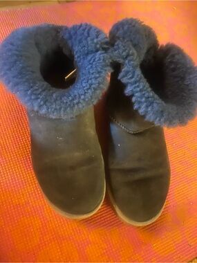 Ugg authentic Cozy Navy Shearling-Trim Slip-On Boots